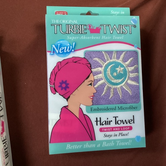 The Original Turbie Twist Super-Absorbent Hair Towel Bundle of 2 NEW - Picture 4 of 9